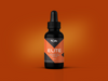 A black dropper bottle labeled TCW ELITE, centered against a solid orange gradient background.